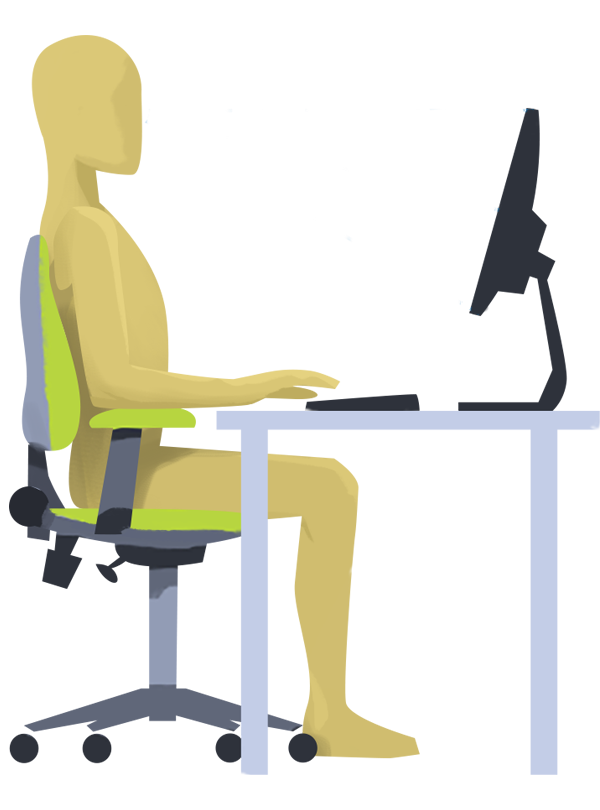 ergonomie: illustratie van de neutrale houding